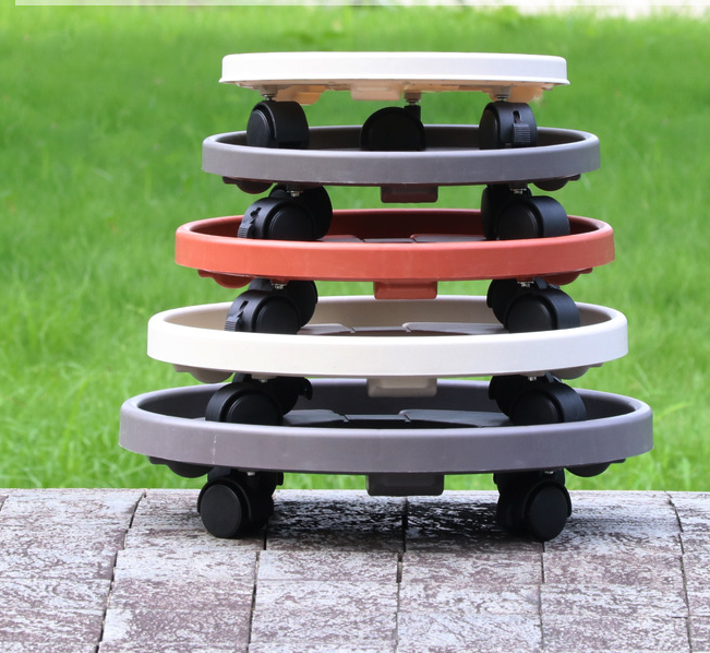 2 Pc Heavy Duty Plant Caddy with Wheels - Rolling Plant Stand