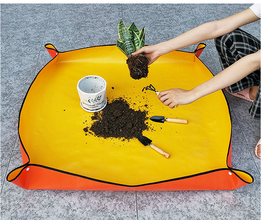 Plant Repotting Mat Waterproof PE Transplanting Mat Foldable Gardening Mat Repotting Mat for Indoor Outdoor Plants