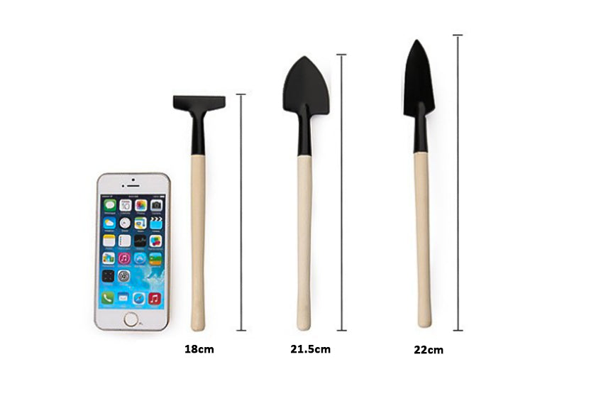 3pcs Mini Plant Garden Tools Set Spade Claw Rake Shovel ers Plants Tools for Plant Pots ers