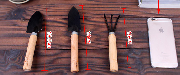 3pcs Mini Plant Garden Tools Set Spade Claw Rake Shovel ers Plants Tools for Plant Pots ers